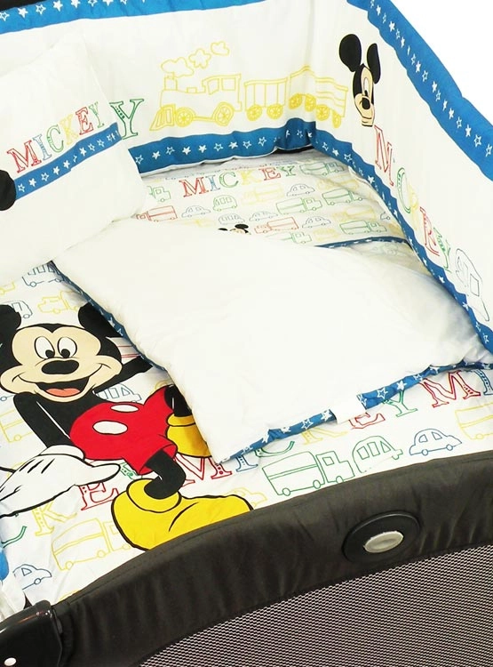 SET CUNA BEBESIT MICKEY MOUSE ALGODÓN ROSADO - 2