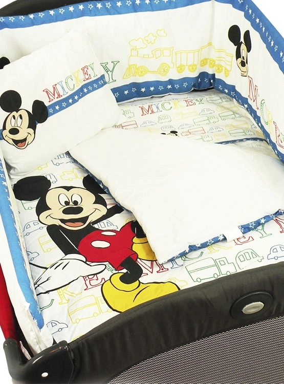 SET CUNA BEBESIT MICKEY MOUSE ALGODÓN ROSADO - 1