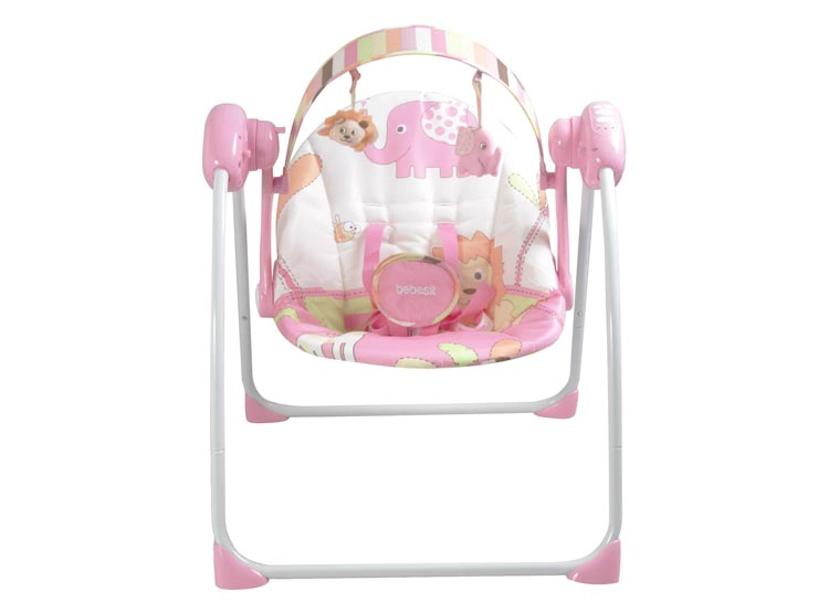 SILLA NIDO BEBE MECEDORA MIMO CON MUSICA ROSADA BEBESIT - 2