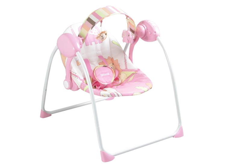 SILLA NIDO BEBE MECEDORA MIMO CON MUSICA ROSADA BEBESIT - 1