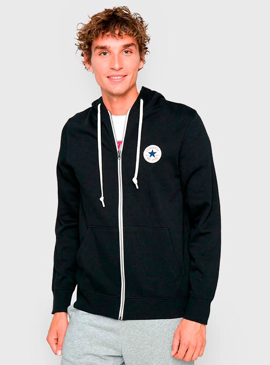 POLERÓN MANGA CORTA ALGODÓN HOMBRE CONVERSE FULL ZIPPER - 1