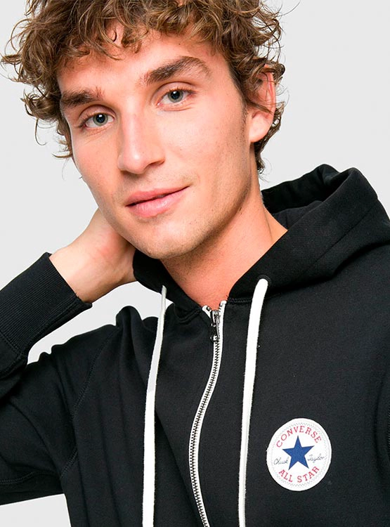 POLERÓN MANGA CORTA ALGODÓN HOMBRE CONVERSE FULL ZIPPER - 3