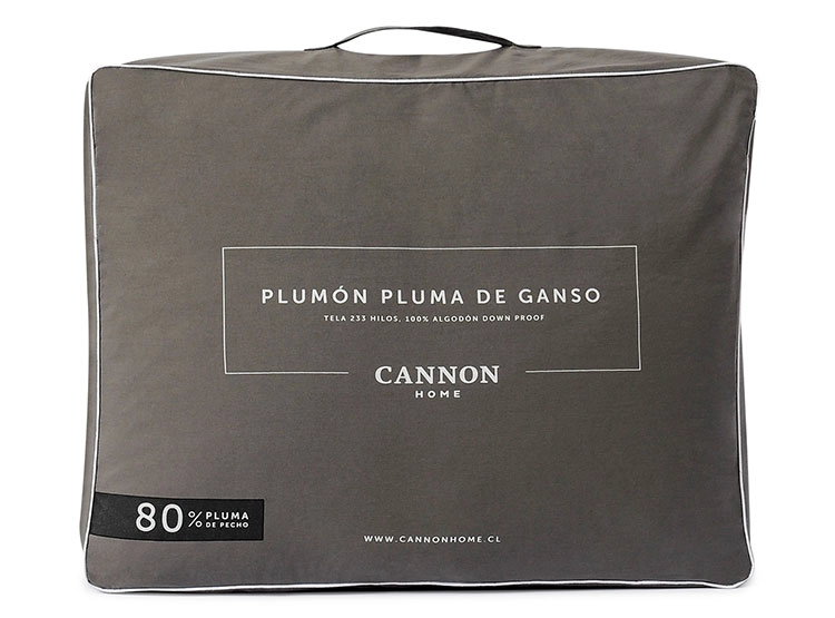 PLUMÓN CANNON PLUMA GANSO KING ALGODÓN BLANCO LISO - 5
