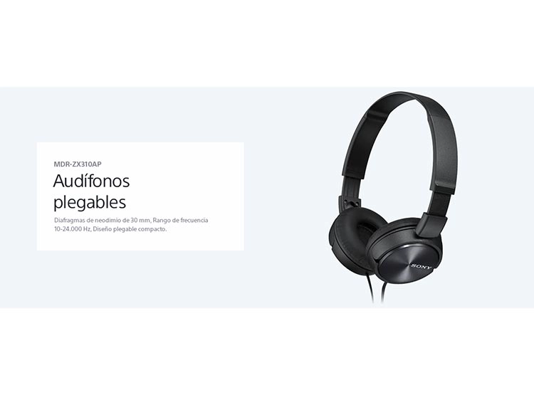 AUDÍFONOS SONY HEADSET PLEGABLES MDR.ZX310AP - 4
