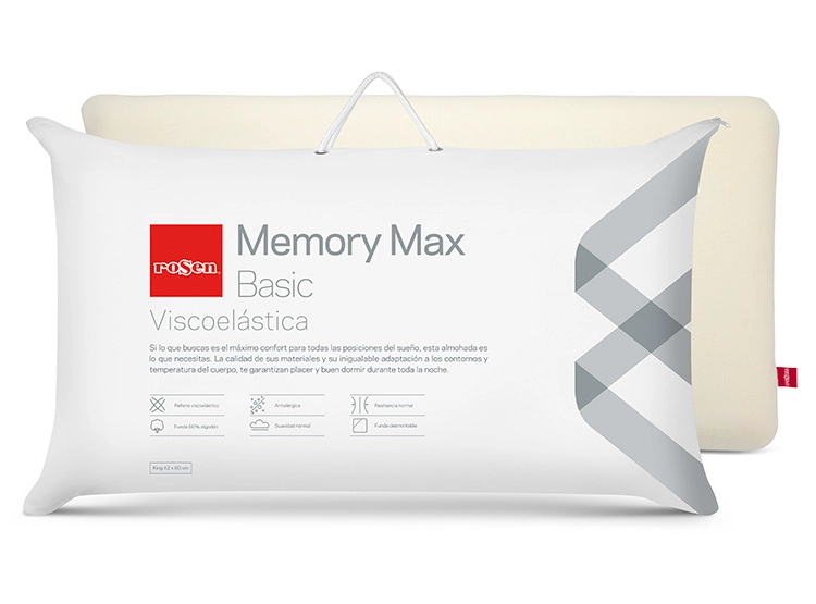 SET 2 ALMOHADAS ROSEN MEMORY MAX KING 80 X 42 CM BLANCO - 2