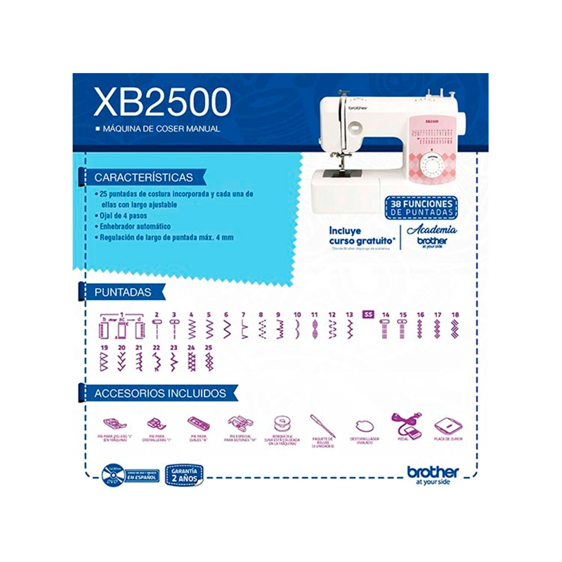 MAQUINA DE COSER BROTHER XB2500 - 6