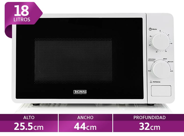 MICROONDAS THOMAS TH18B05 PLATO GIRATORIO
