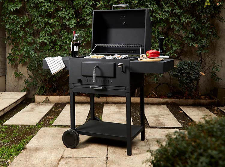 PARRILLA A CARBON BBQ GRILL TENESSE NEGRO - 9
