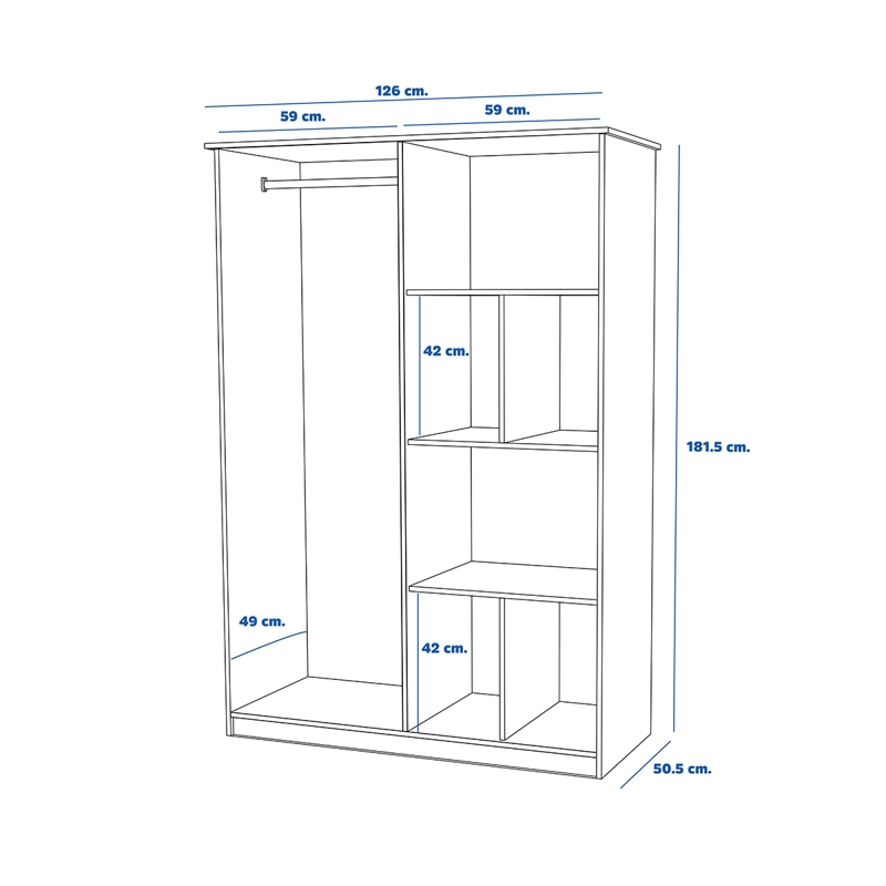 CLOSET CIC LUCERNA BLANCO - 3