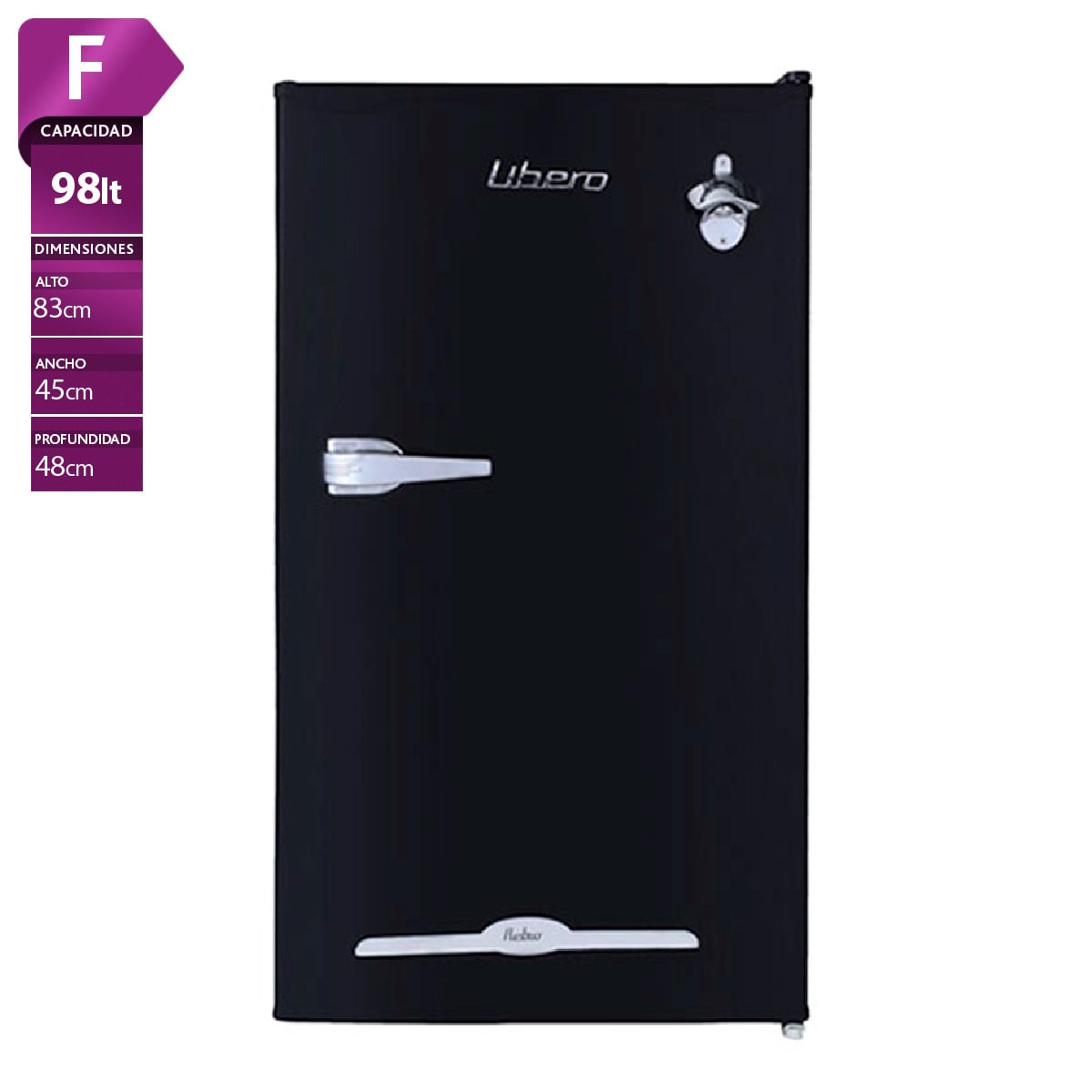 FRIGOBAR LIBERO LFB-90N 98L NEGRO