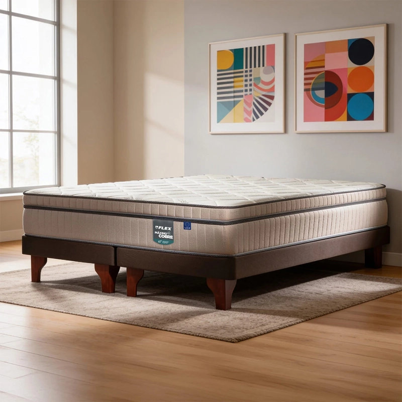 CAMA EUROPEA FLEX MÁXIMO COBRE KING