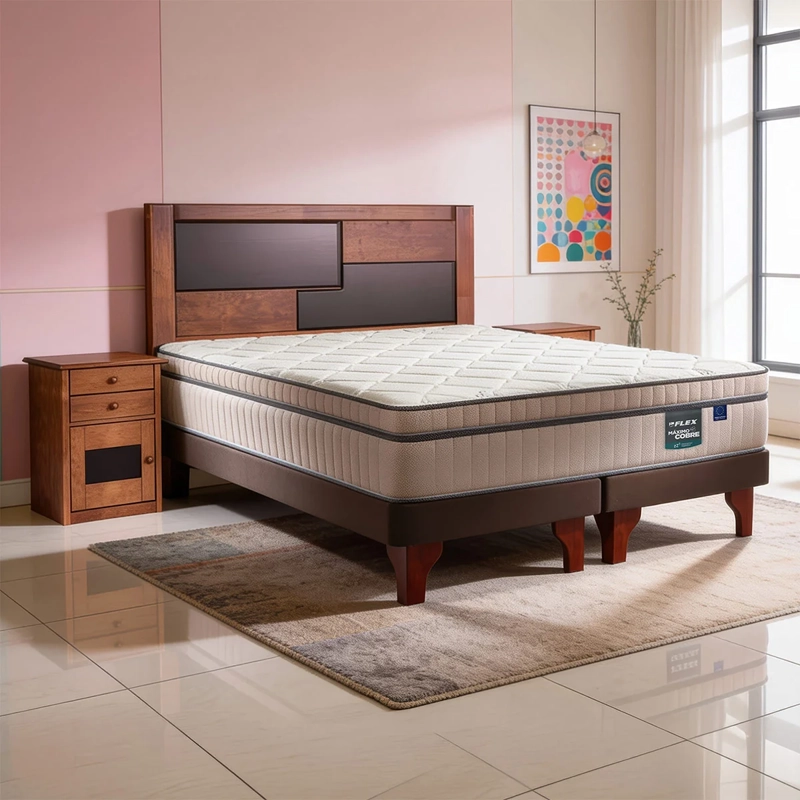 CAMA EUROPEA FLEX MÁXIMO COBRE COLONIA KING