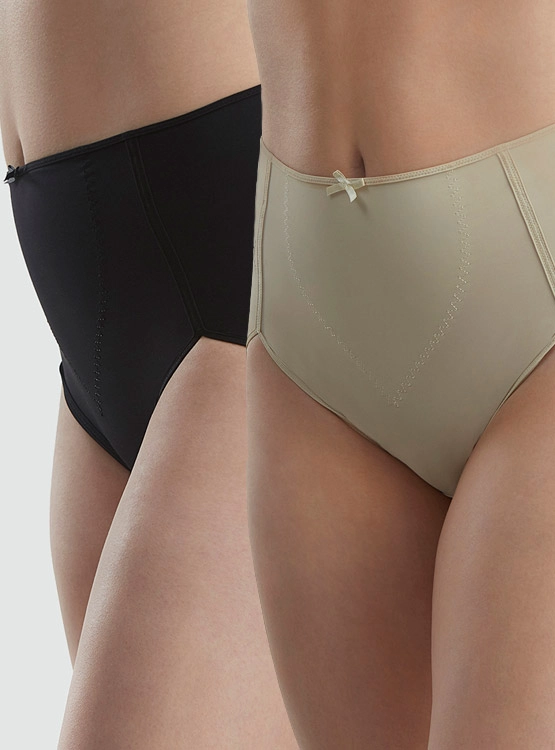 PACK X2 CALZÓN MUJER FLORES CON CONTROL ABDOMINAL - 1