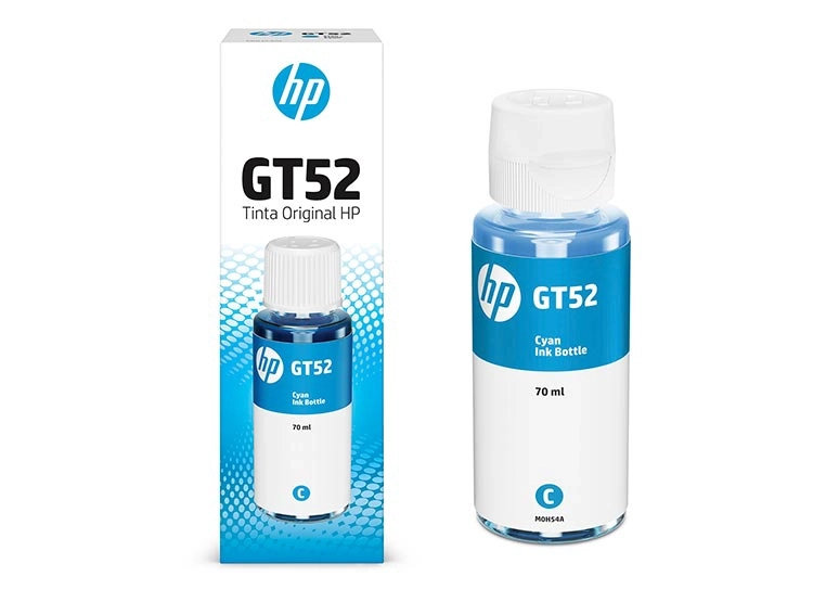 BOTELLA TINTA HP ORIGINAL GT52 CYAN 70ML - 1
