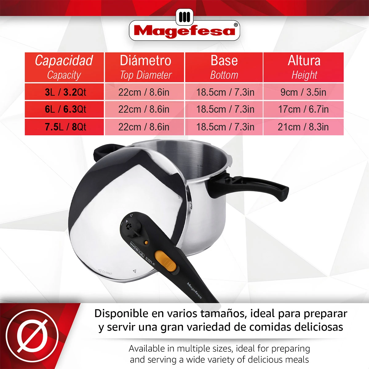 OLLA A PRESIÓN MAGEFESA STYLE 6 L - 7