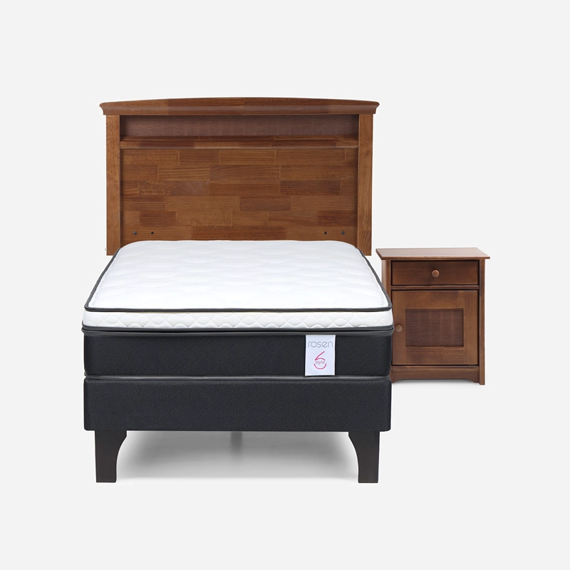 JUEGO DE DORMITORIO ROSEN CAMA EUROPEA NEW STYLE 6 1.5 PLAZAS + SET VENETO - 1