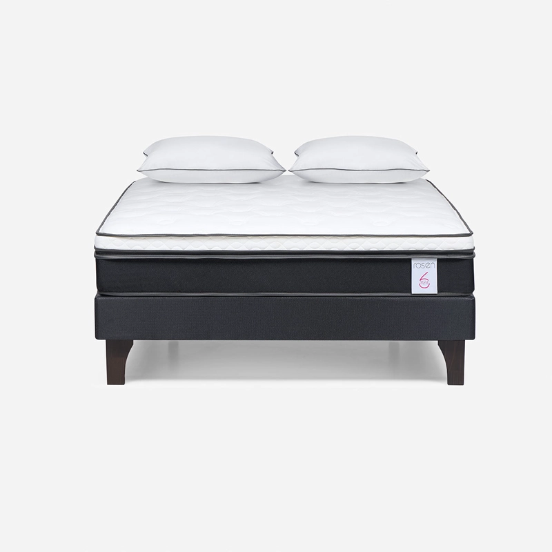 JUEGO DE DORMITORIO ROSEN CAMA EUROPEA NEW STYLE 6 2 PLAZAS + TEXTIL - 1