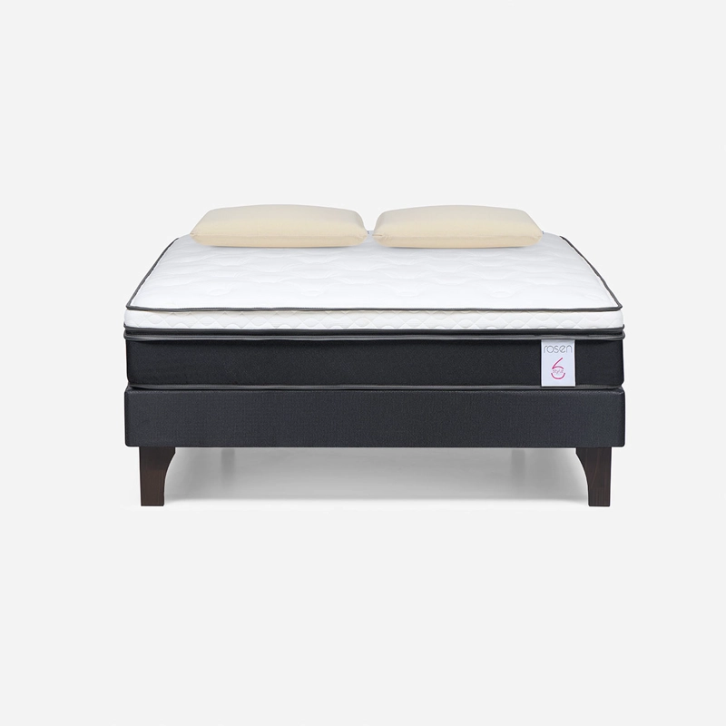 JUEGO DE DORMITORIO ROSEN CAMA EUROPEA NEW STYLE 6 2 PLAZAS + TEXTIL - 1