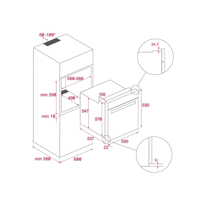 HORNO ELÉCTRICO TEKA EMPOTRABLE 71L HLB-8400 - 14