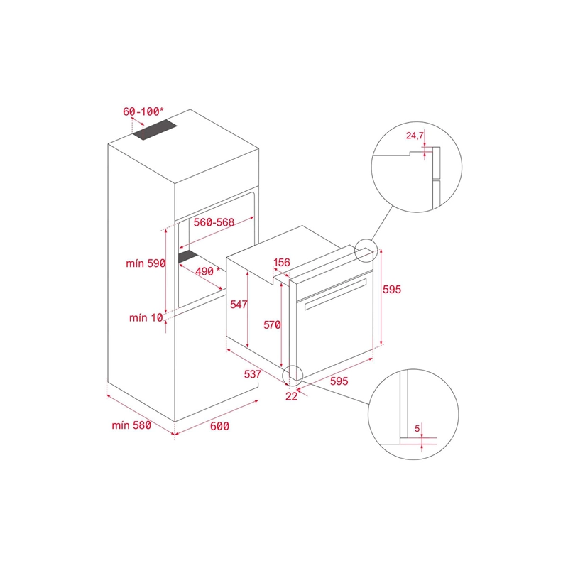 HORNO ELÉCTRICO TEKA EMPOTRABLE 71L HLB-8300 - 13