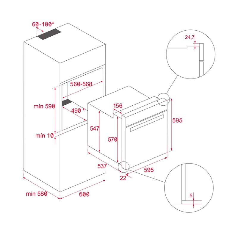 HORNO ELÉCTRICO TEKA EMPOTRABLE 71L HLB-8300 - 16