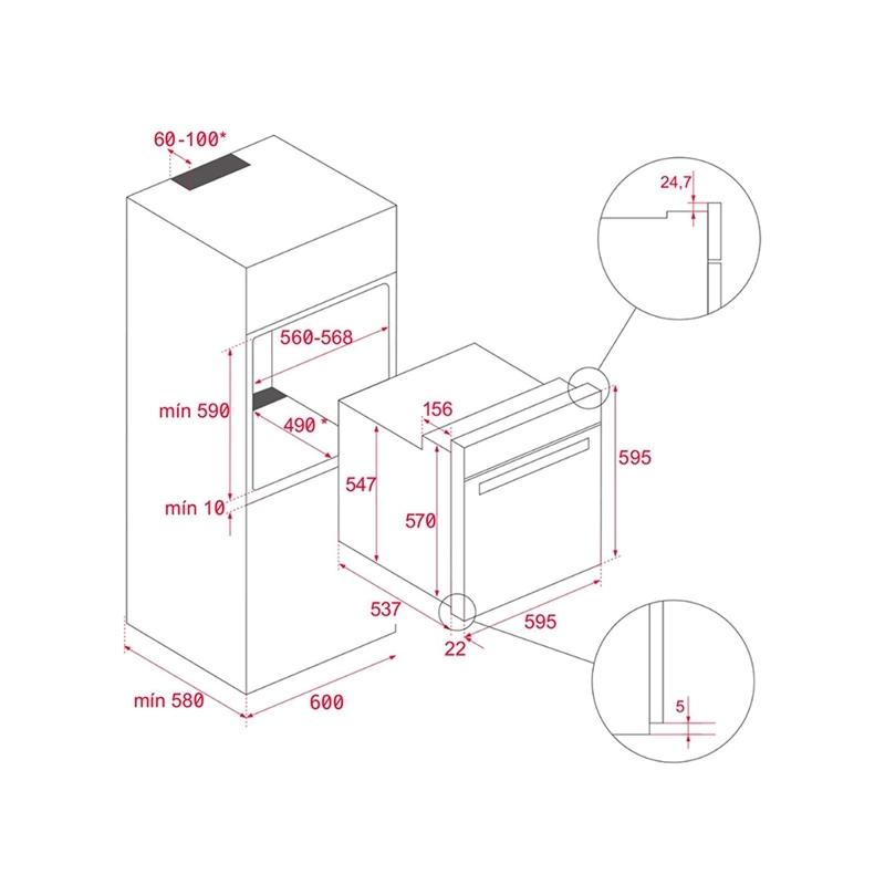 HORNO ELÉCTRICO TEKA EMPOTRABLE 71L HSB-6350 - 16