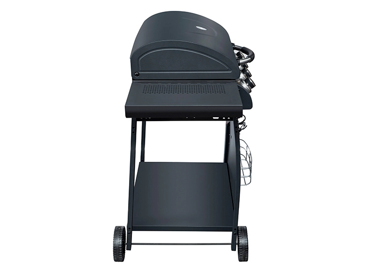 PARRILLA A GAS BBQ GRILL INDIANA 4 QUEMADORES + QUEMADOR LATERAL NEGRO - 5