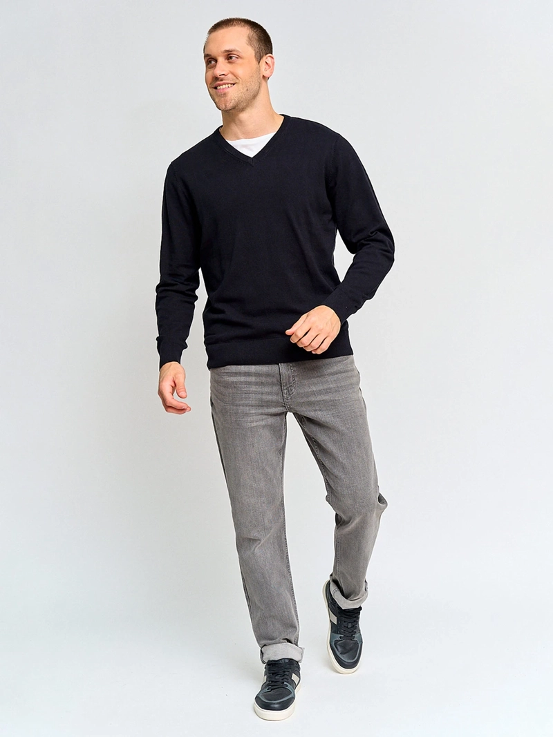 SWEATER HOMBRE KENNETH STEVENS ALGODÓN CUELLO EN V - 4