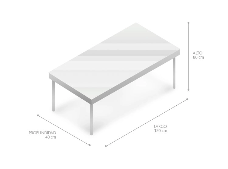 MESA DE ARRIMO CLAVIJO DESIGN BILBAO METAL ACERO - 2