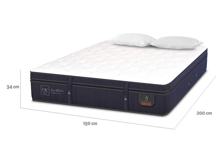 SET CIC COLCHÓN SUPER PREMIUM 2 PLAZAS + ALMOHADAS - 3