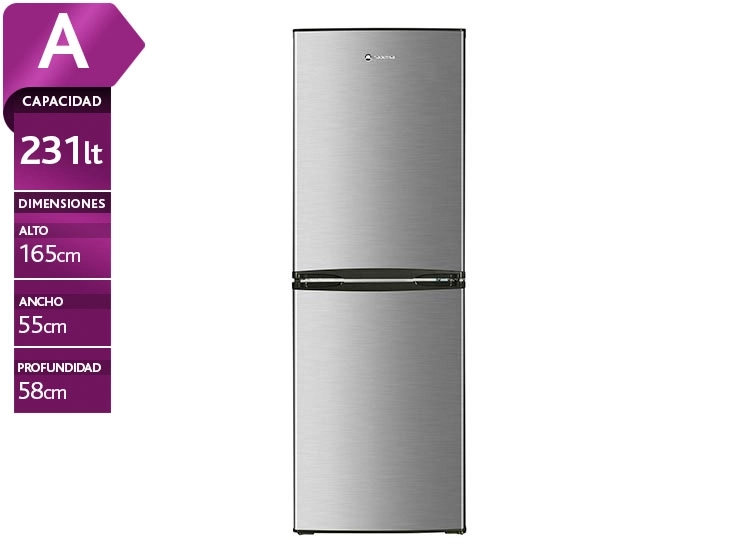 REFRIGERADOR BOTTOM FREEZER MADEMSA NORDIK 415 PLUS 231L FRIO DIRECTO PLATA - 1