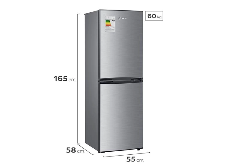 REFRIGERADOR BOTTOM FREEZER MADEMSA NORDIK 415 PLUS 231L FRIO DIRECTO PLATA - 2