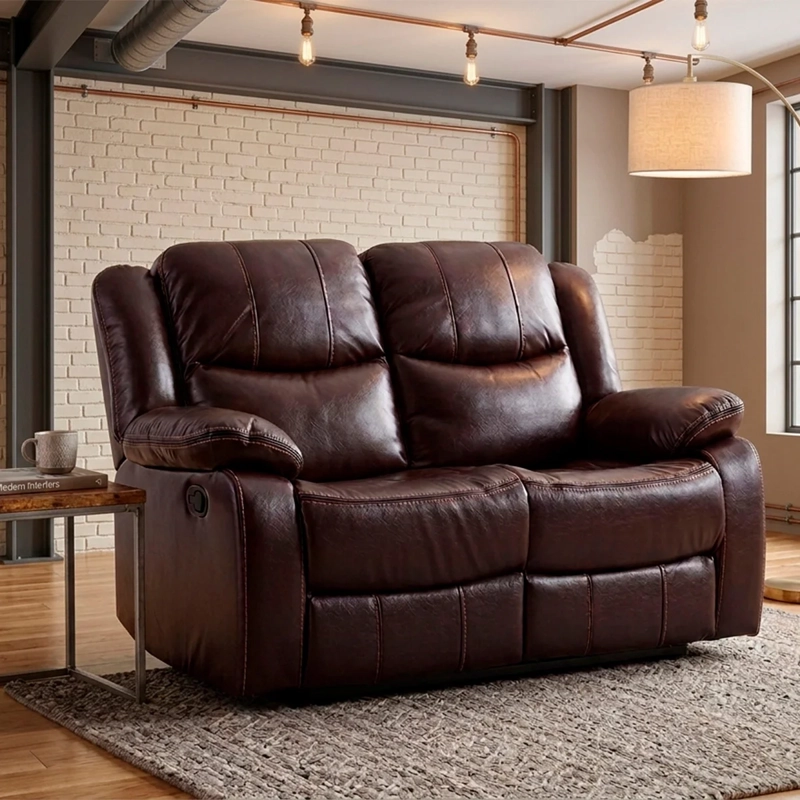 SOFÁ RIPLEY HOME RECLINABLE FINESSO 2 CUERPOS CAFÉ - 1