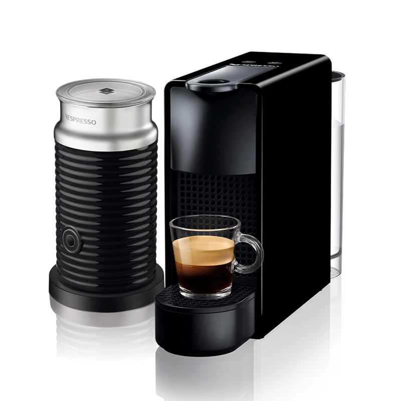 COMBO CAFETERA NESPRESSO CÁPSULA ESSENZA MINI C30 NEGRO + ESPUMADOR LECHE - 2