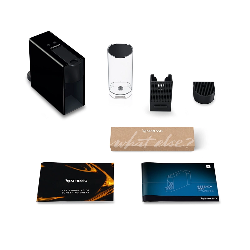 COMBO CAFETERA NESPRESSO CÁPSULA ESSENZA MINI C30 NEGRO + ESPUMADOR LECHE - 12