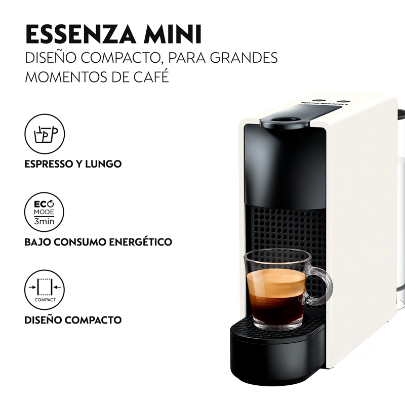 COMBO CAFETERA NESPRESSO CÁPSULA ESSENZA MINI C30 BLANCO + ESPUMADOR LECHE - 4