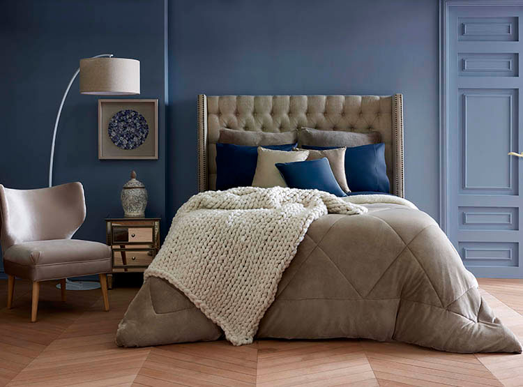 COJIN RIPLEY HOME VELVET 45 X 45 CM AZUL - 3