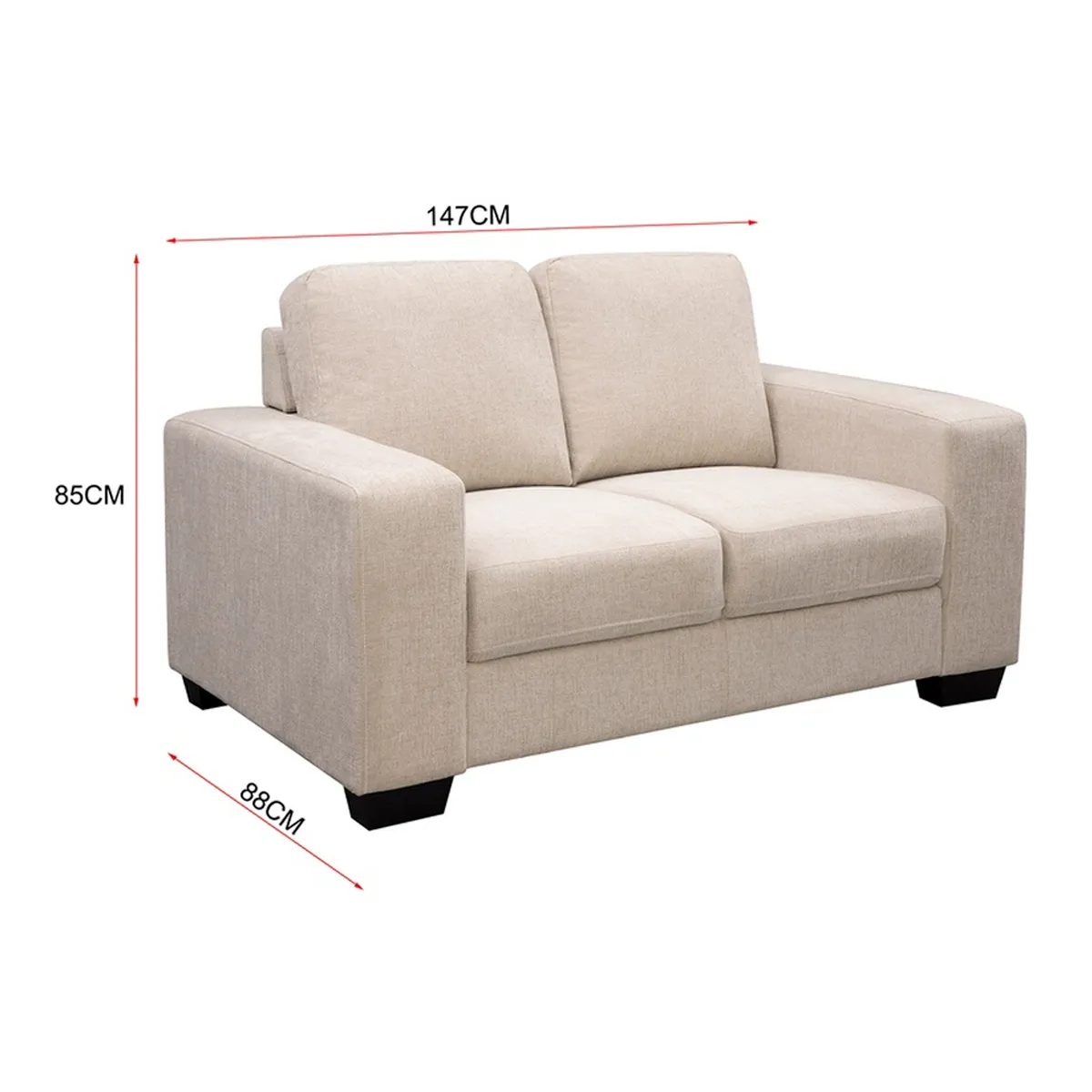 SOFÁ RIPLEY HOME PLOT 2 CUERPOS BEIGE - 4