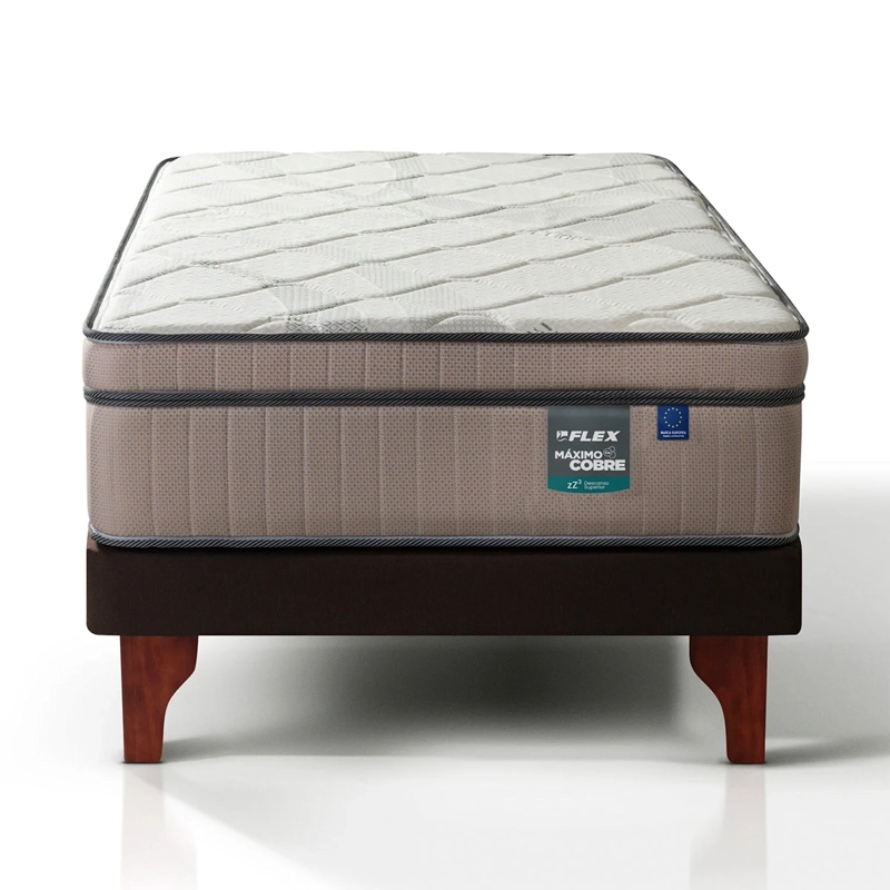 CAMA EUROPEA FLEX MÁXIMO-R COBRE MAXIMO 1.5 PLAZAS CHOCOLATE - 2
