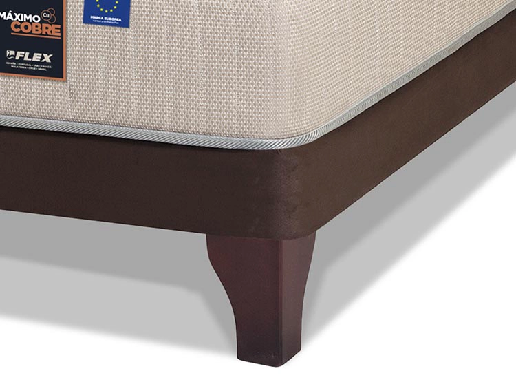 JUEGO DE DORMITORIO FLEX CAMA EUROPEA MAXIMO COBRE 1.5 PLAZAS CHOCOLATE + SET COLONIA - 3