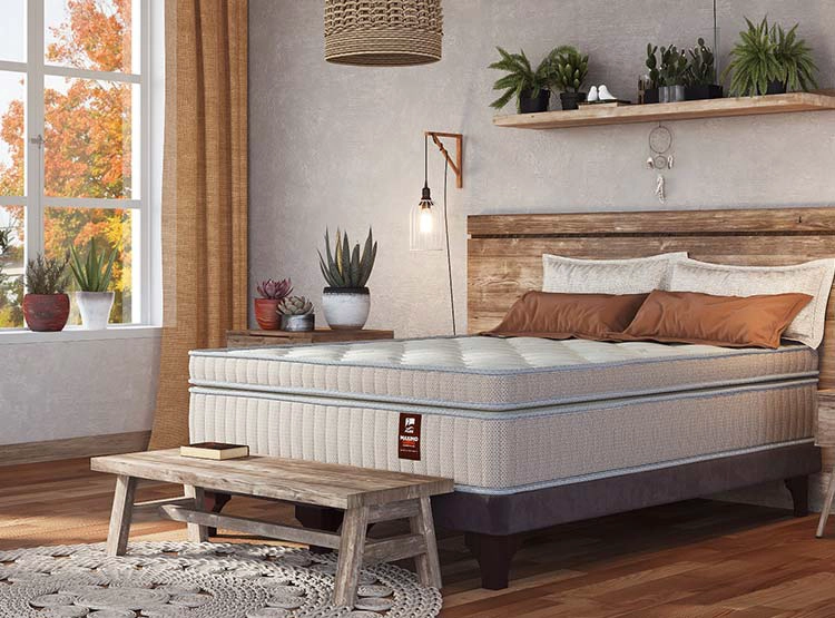 JUEGO DE DORMITORIO FLEX CAMA EUROPEA MAXIMO COBRE 1.5 PLAZAS CHOCOLATE + SET COLONIA - 6