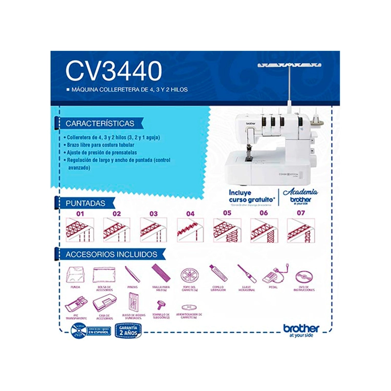 MAQUINA COLLERETERA BROTHER CV3440 - 5