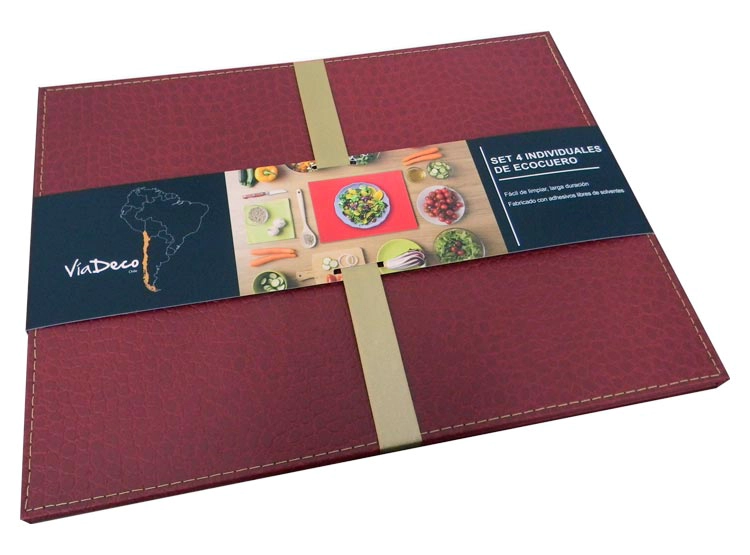 PACK 4 INDIVIDUALES CLASSIC COCODRILO ROJO - 1