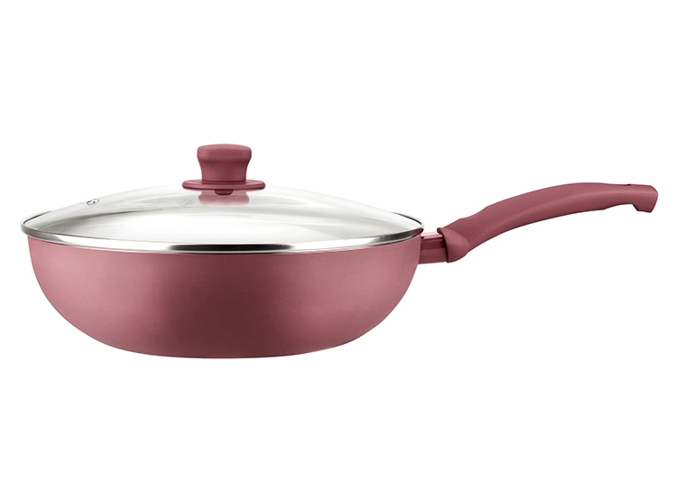 WOK MARMICOC SPRING CON TAPA GUINDA 28 CM - 1