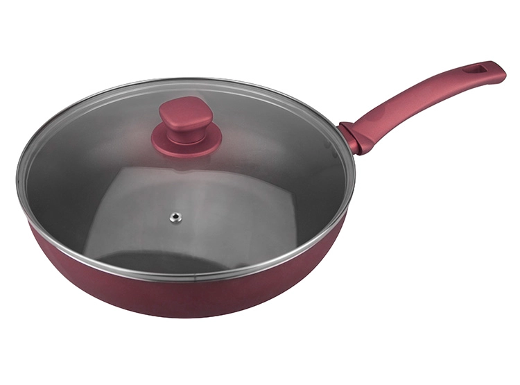 WOK MARMICOC SPRING CON TAPA GUINDA 28 CM - 2
