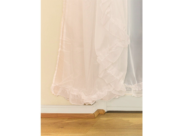 SET CORTINAS DORAL VELO ROMANTICO CRUDO - 3