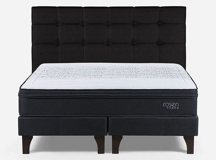 JUEGO DE DORMITORIO ROSEN CAMA EUROPEA TEMPO KING + RESPALDO ISSEY GRAFITO - 1