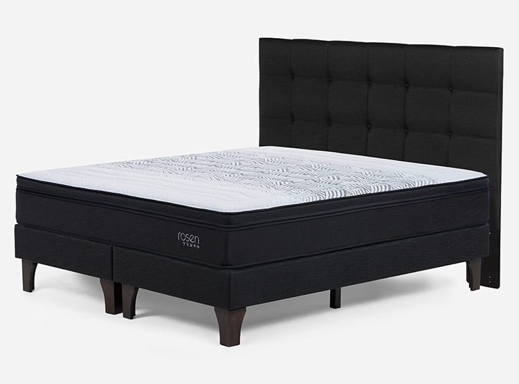 JUEGO DE DORMITORIO ROSEN CAMA EUROPEA TEMPO KING + RESPALDO ISSEY GRAFITO - 2