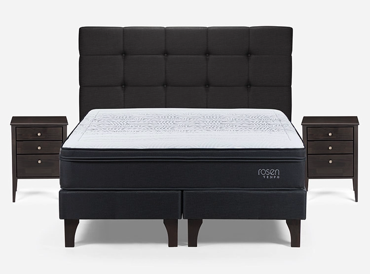 JUEGO DE DORMITORIO ROSEN CAMA EUROPEA TEMPO BD 2 PLAZAS + SET ISSEY - 1
