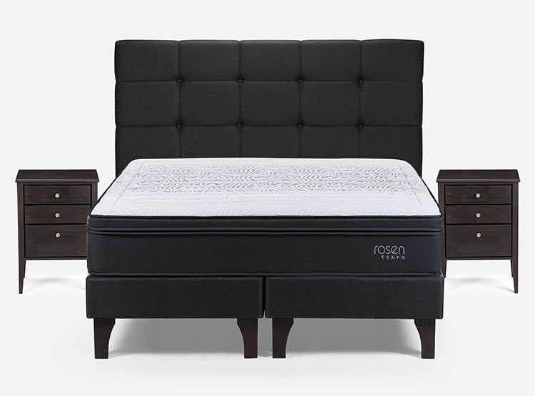JUEGO DE DORMITORIO ROSEN CAMA EUROPEA TEMPO KING + SET ISSEY GRAFITO - 1